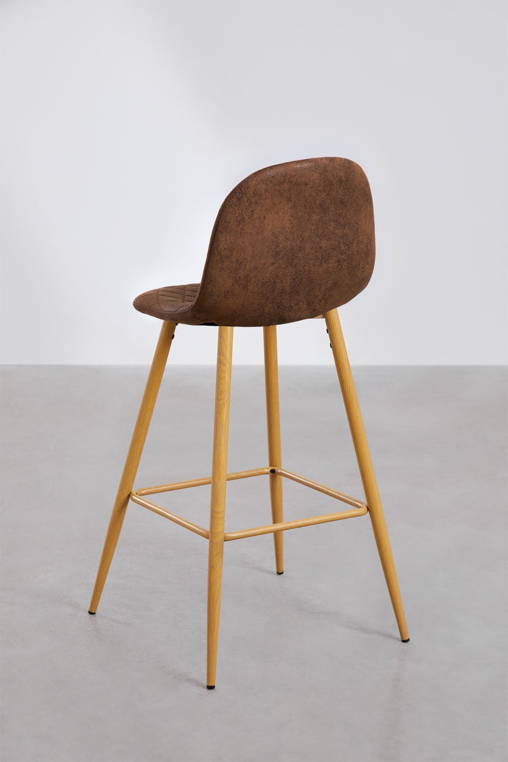 Lot de 2 tabourets hauts en similicuir Glamm, image de la galerie 4