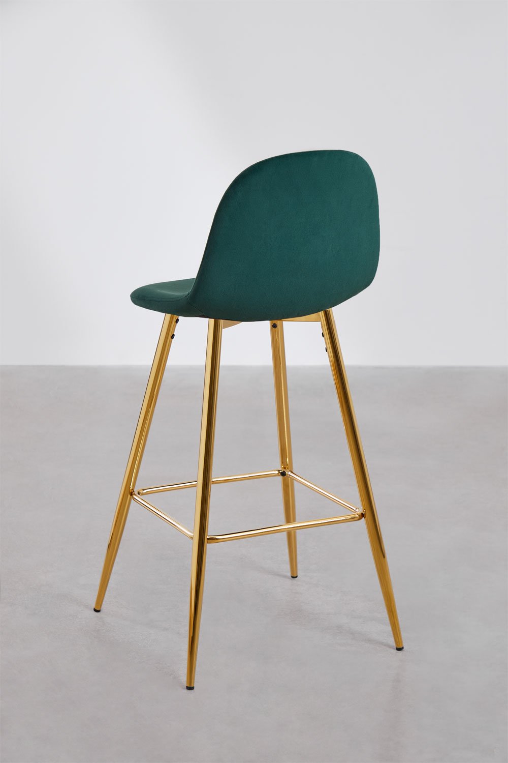 Pack de 2 tabourets hauts en velours Glamm, image de la galerie 3