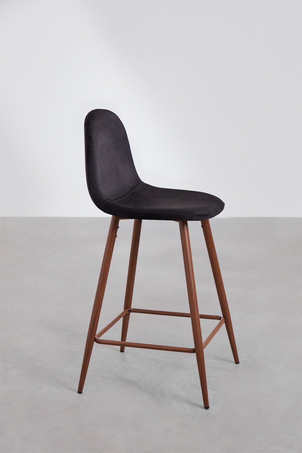 Pack de 2 tabourets hauts en velours Glamm, image de la galerie 3