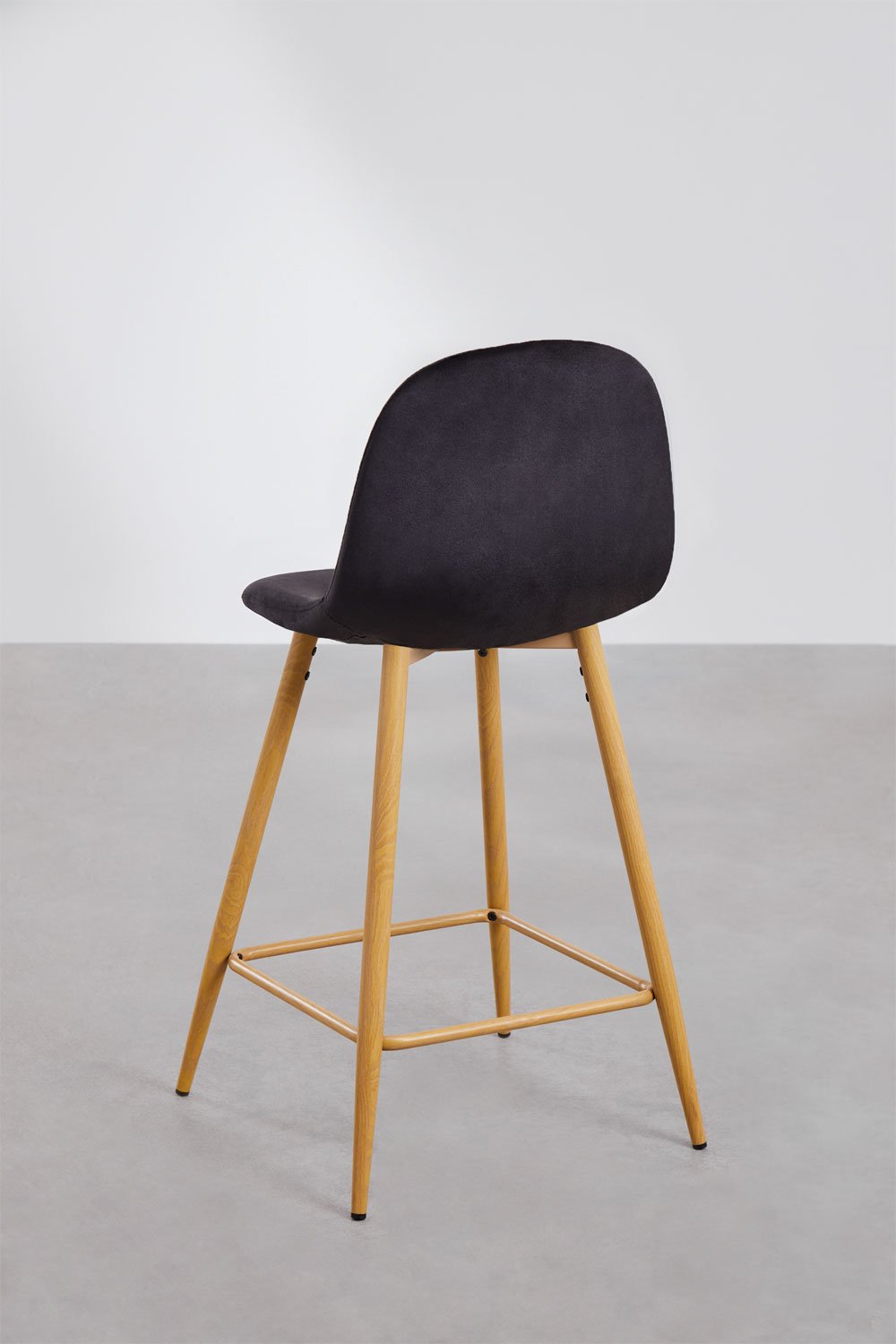 Pack de 4 tabourets hauts en velours Glamm , image de la galerie 3