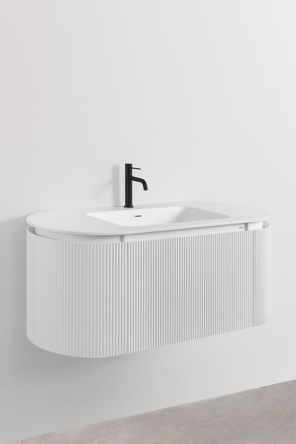 Ensemble de meubles de salle de bain en bois Carsone avec lavabo intégré, image de la galerie 2