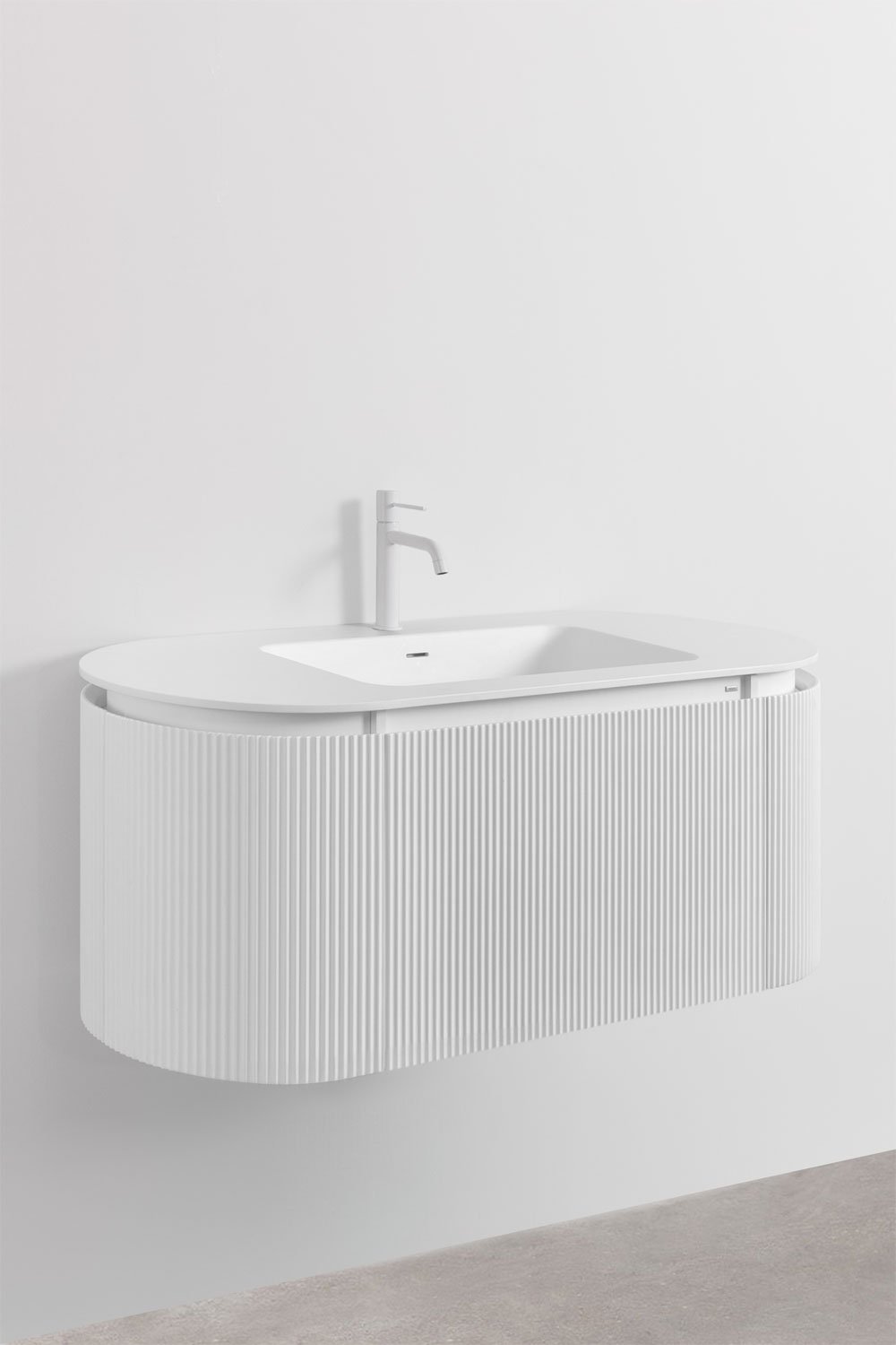 Ensemble de meubles de salle de bain en bois Carsone avec lavabo intégré, image de la galerie 2