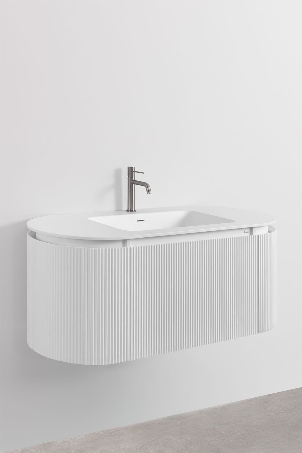 Ensemble de meubles de salle de bain en bois Carsone avec lavabo intégré, image de la galerie 2