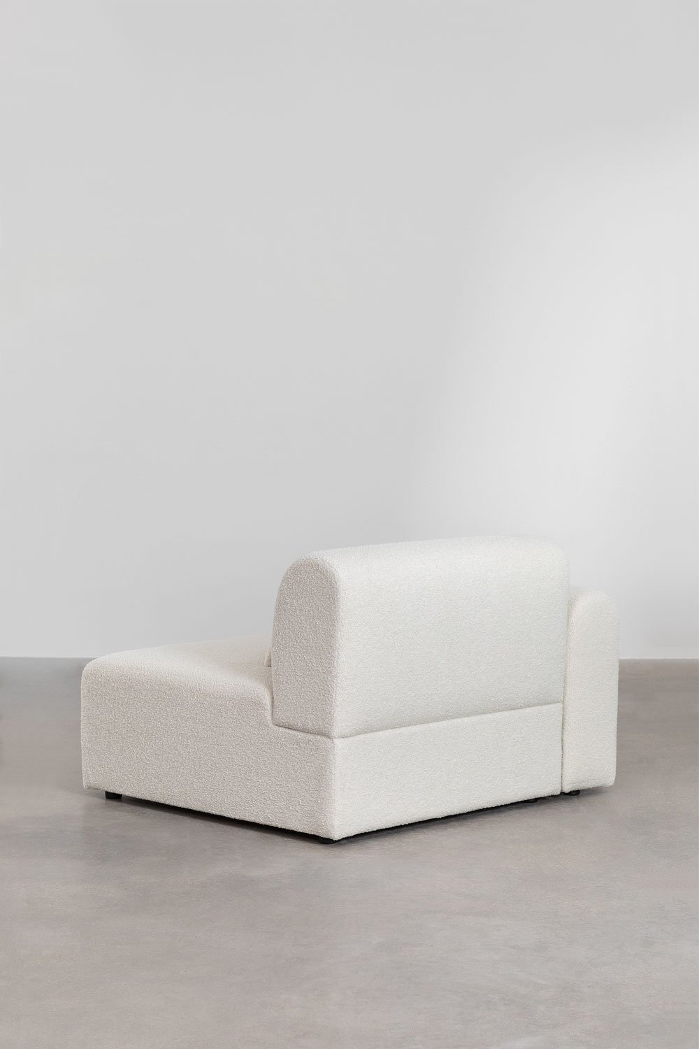 Module d'angle gauche pour canapé modulaire en bouclette Borjan, image de la galerie 5