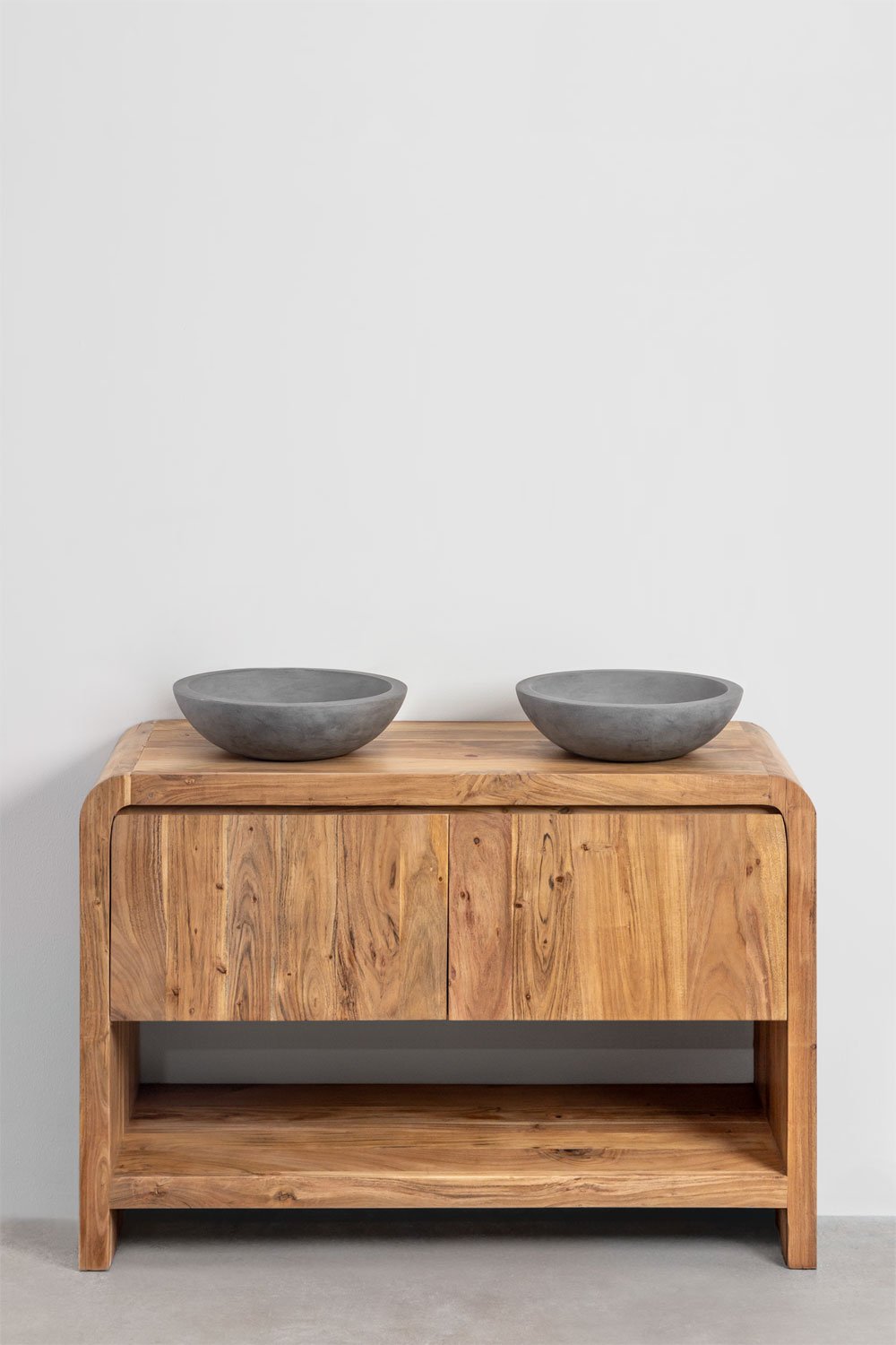 Ensemble de meubles de salle de bain en bois d'acacia Vacry, image de la galerie 2
