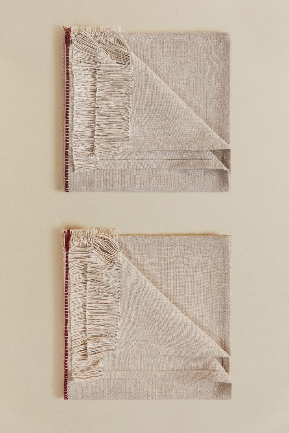 Lot de 2 serviettes en coton Viwela, image de la galerie 2