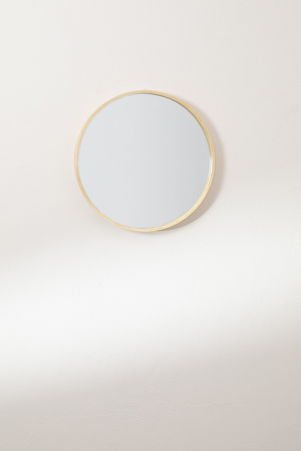 Miroir Mural Rond en Bois Yiro, image de la galerie 2