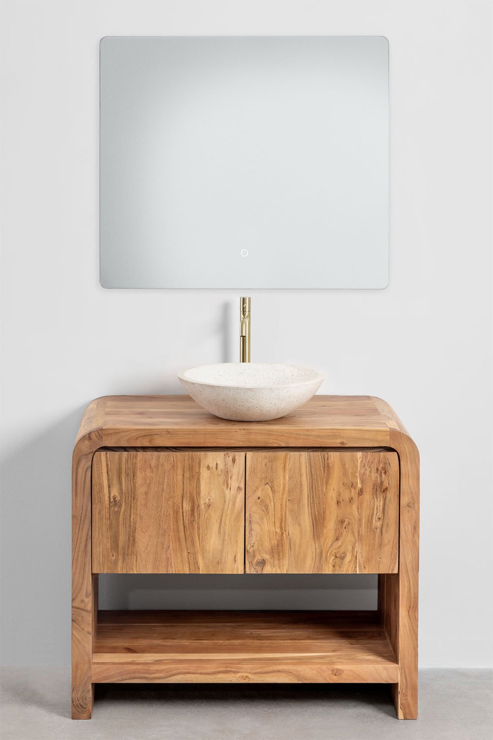 Ensemble de meubles de salle de bain en bois d'acacia Vacry, image de la galerie 2