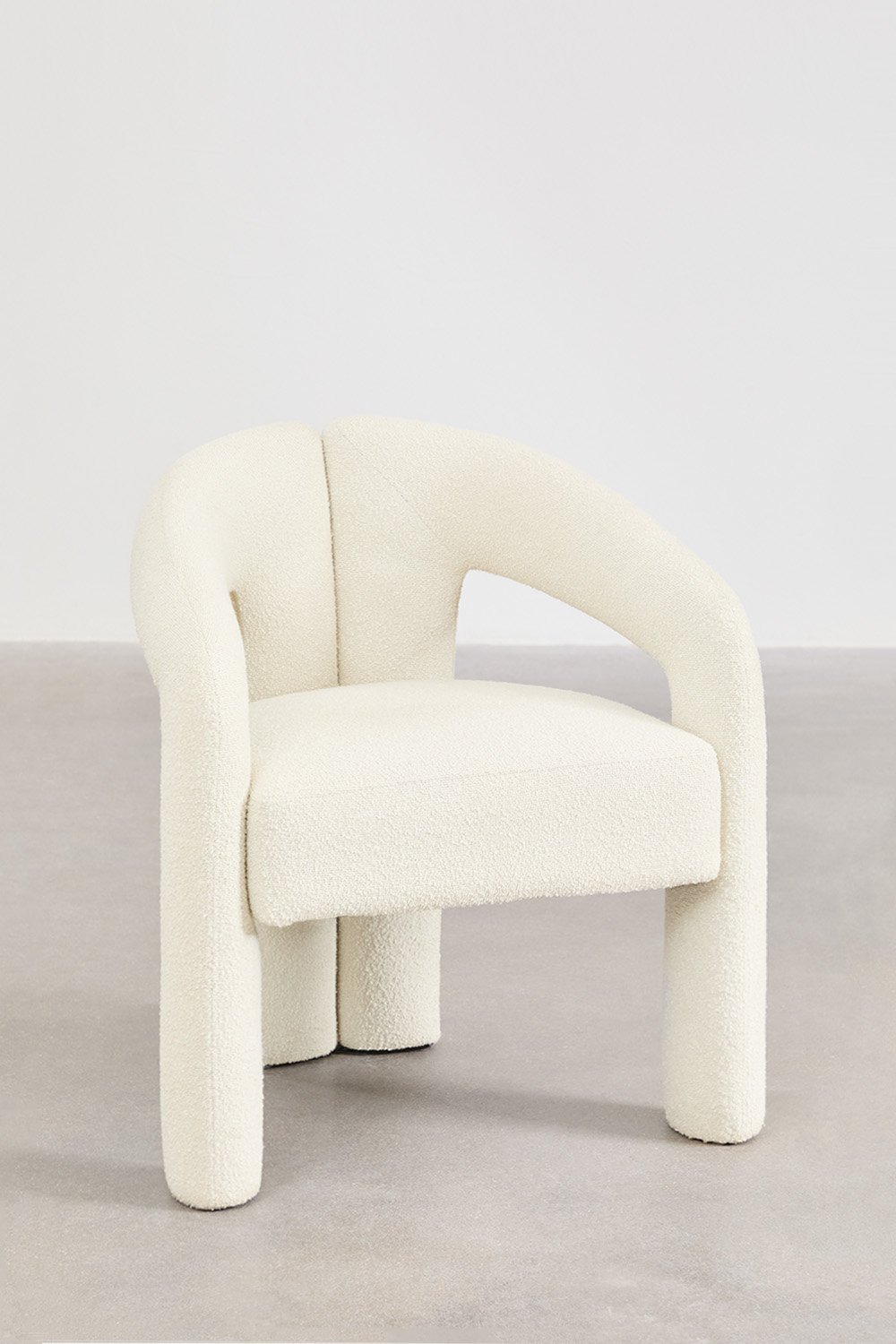 Armchair in bouclé fabric Albiena, image de la galerie 1