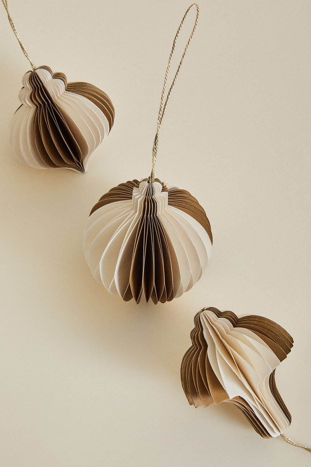 Ensemble de 3 décorations de Noël en papier Luriane, image de la galerie 3