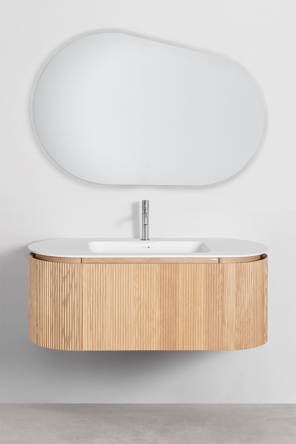 Ensemble de meubles de salle de bain en bois Carsone avec lavabo intégré, image de la galerie 2