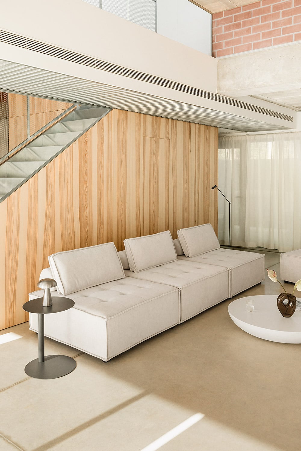 sklum Canapé modulaire 3 pièces en tissu Vermont