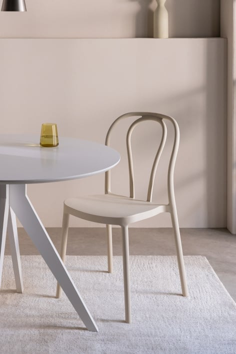 Chaise de salle à manger empilable en polypropylène Mizzi