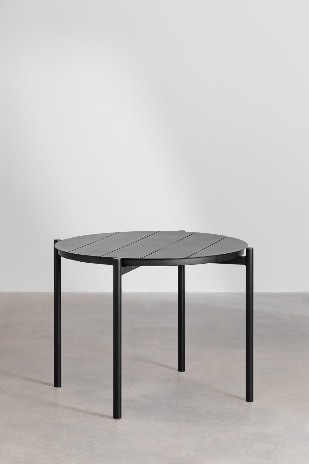 Table à manger ronde en aluminium (Ø110 cm) Elton, image de la galerie 1