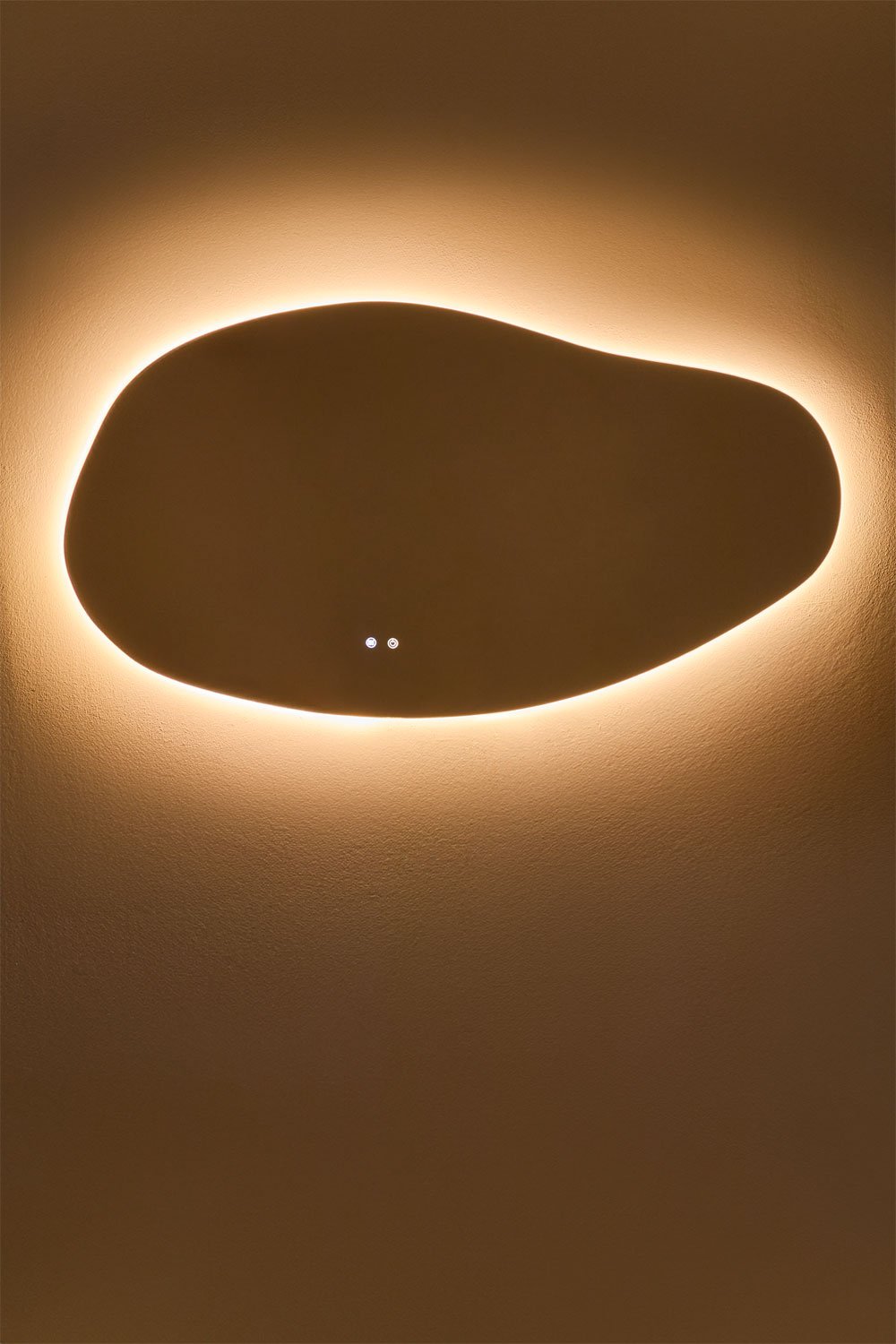 Miroir mural irrégulier 140x75 cm pour salle de bain avec lumière LED et anti-buée Riben, image de la galerie 5