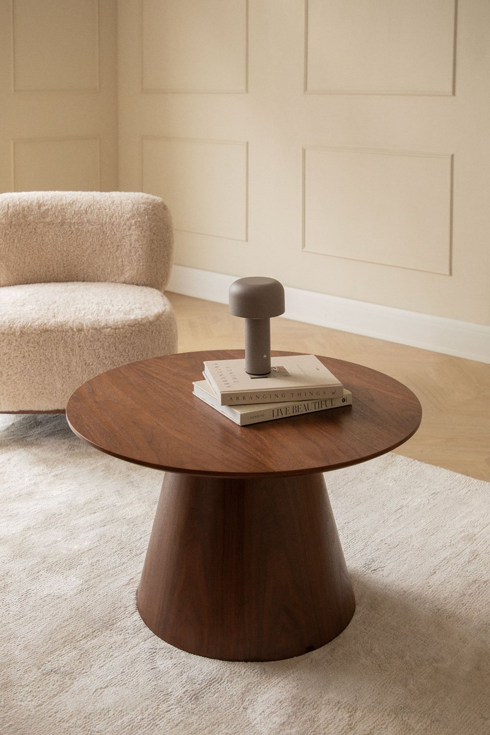 Table basse ronde en bois (Ø80 cm) Aura, image de la galerie 1