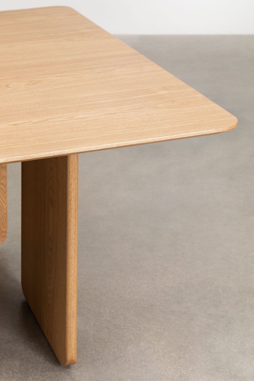 Ensemble table carrée 140x140 cm en MDF et placage de frêne Ginger et 8 chaises de salle à manger en velours Xastru, image de la galerie 5