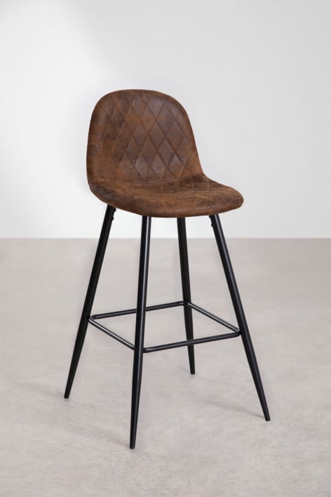 Tabouret haut Glamm en simili cuir - Café Diamond