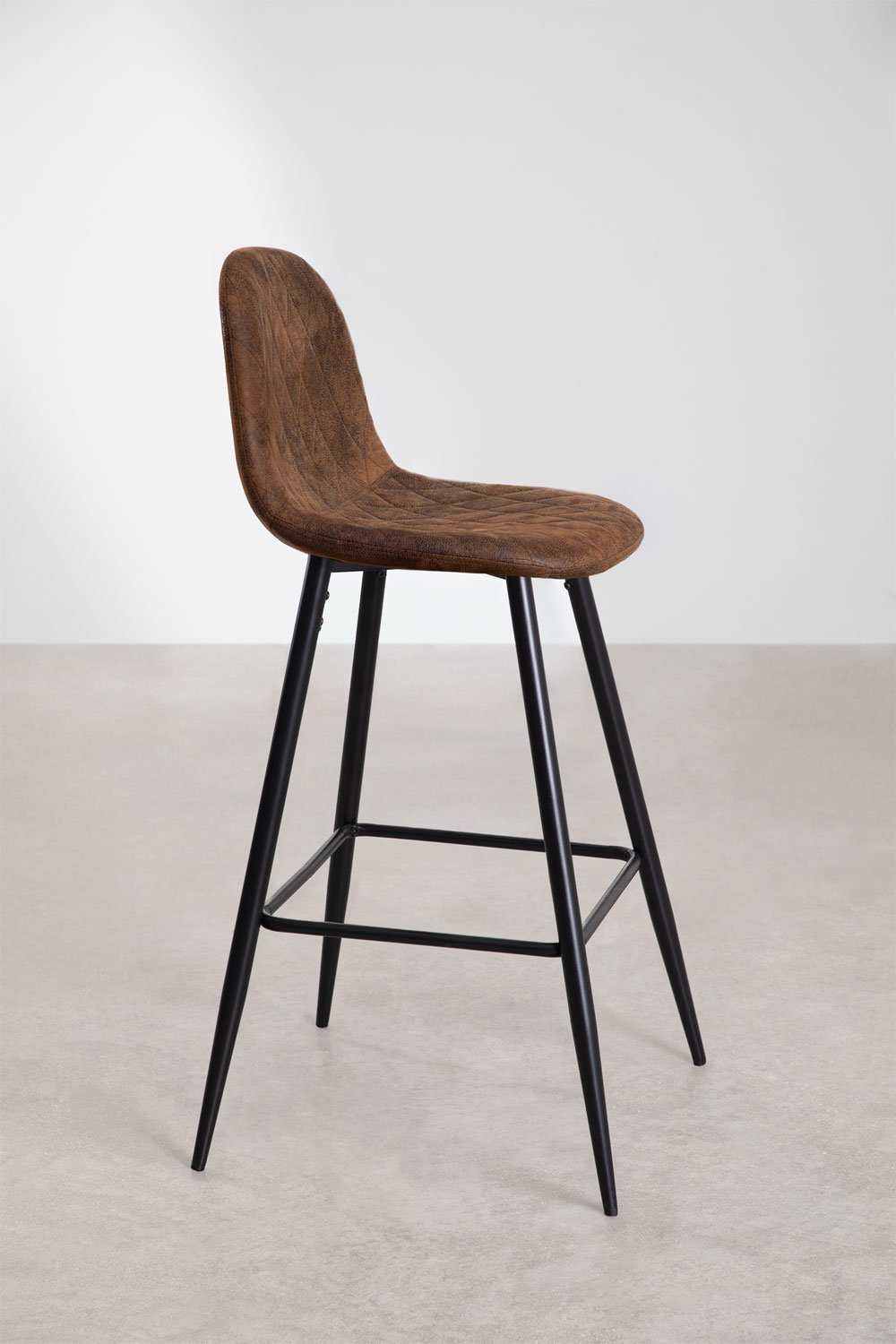 Tabouret haut Glamm en simili cuir, image de la galerie 2