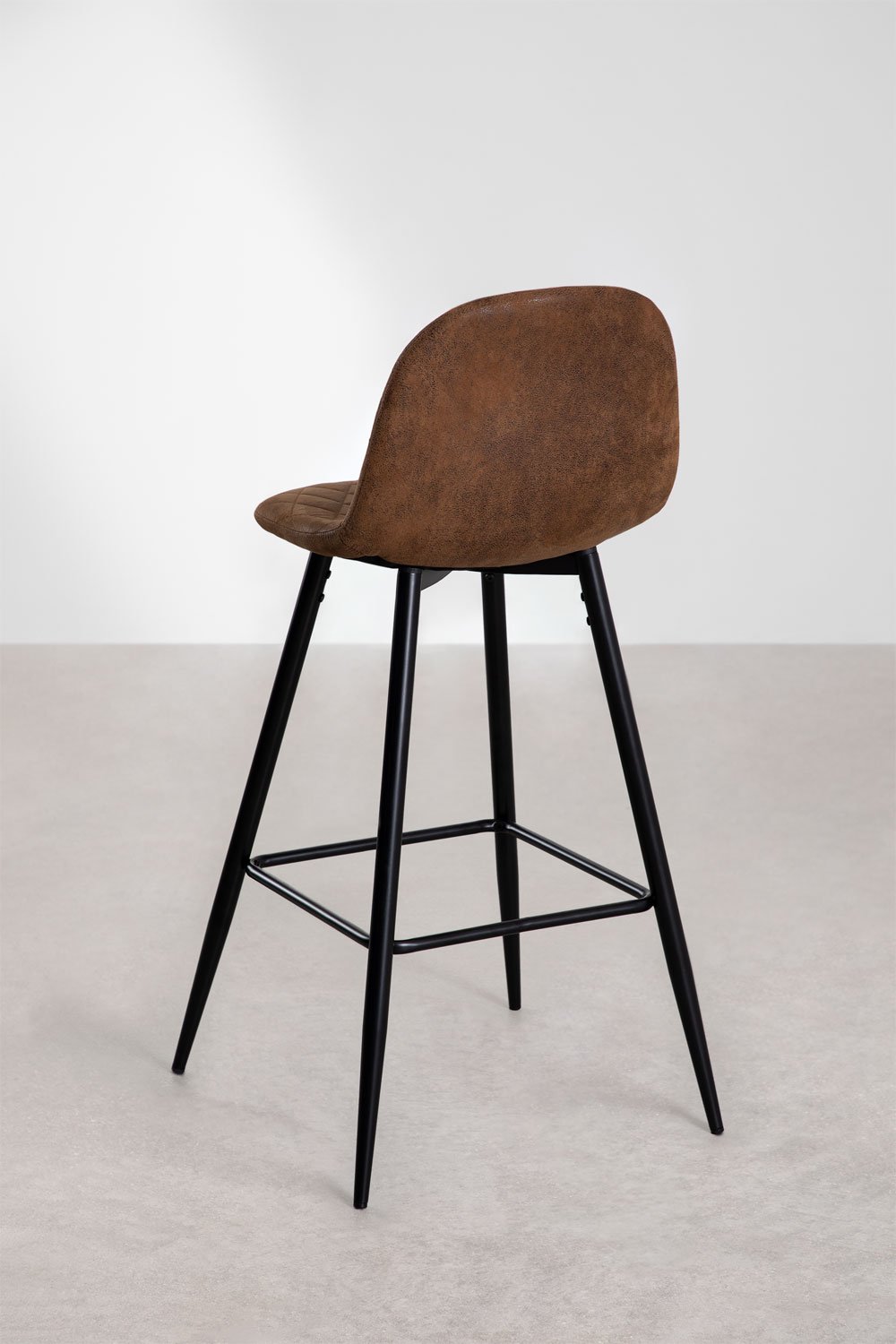 Lot de 2 tabourets hauts en similicuir Glamm, image de la galerie 3