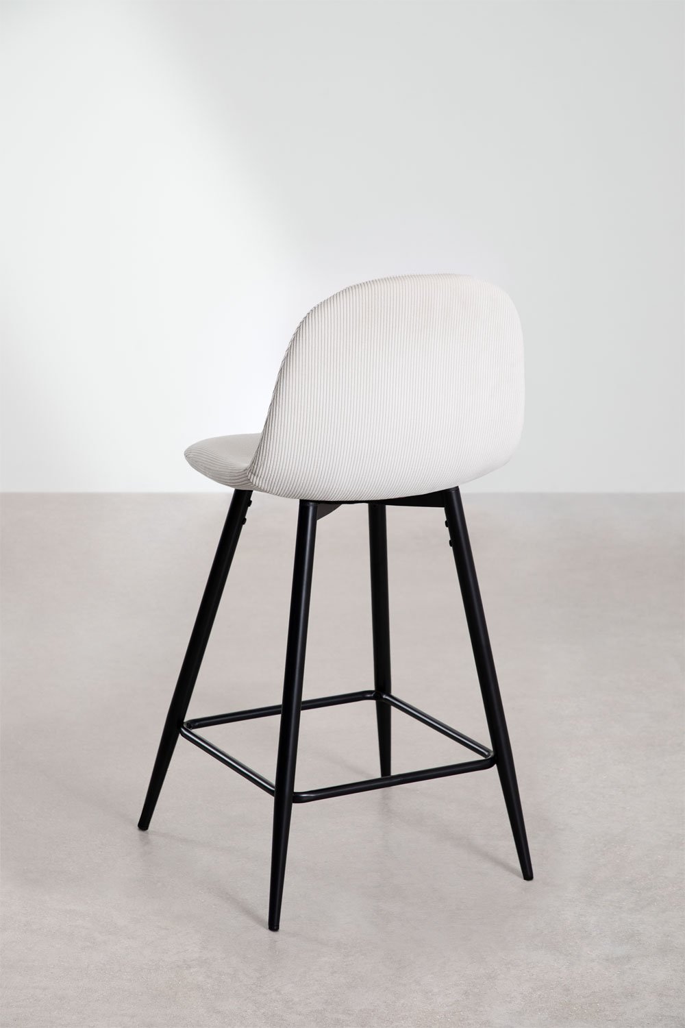 Pack de 2 tabourets hauts en velours côtelé Glamm, image de la galerie 3