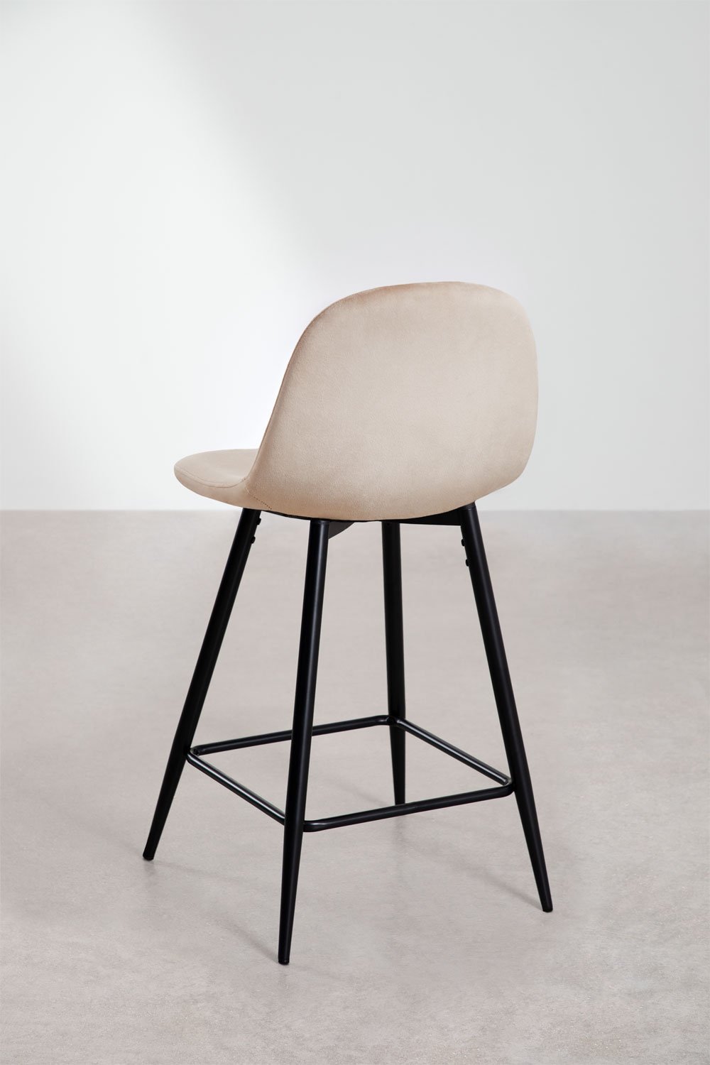 Tabouret haut en velours Glamm, image de la galerie 3