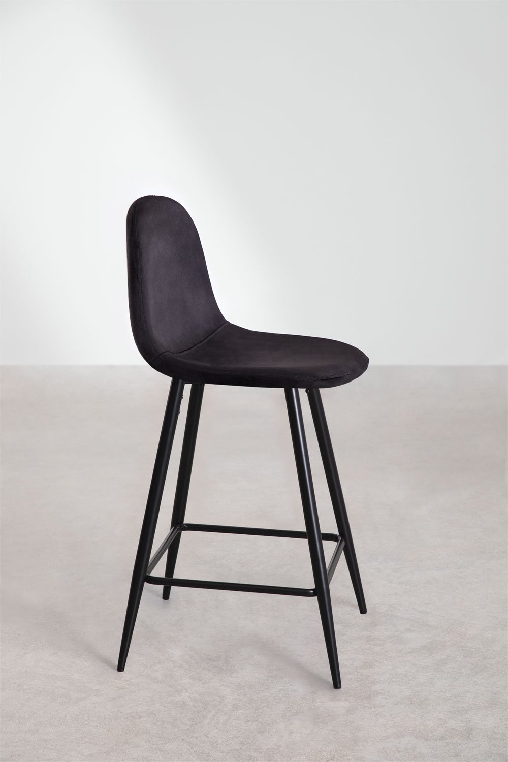 Tabouret haut en velours Glamm, image de la galerie 2