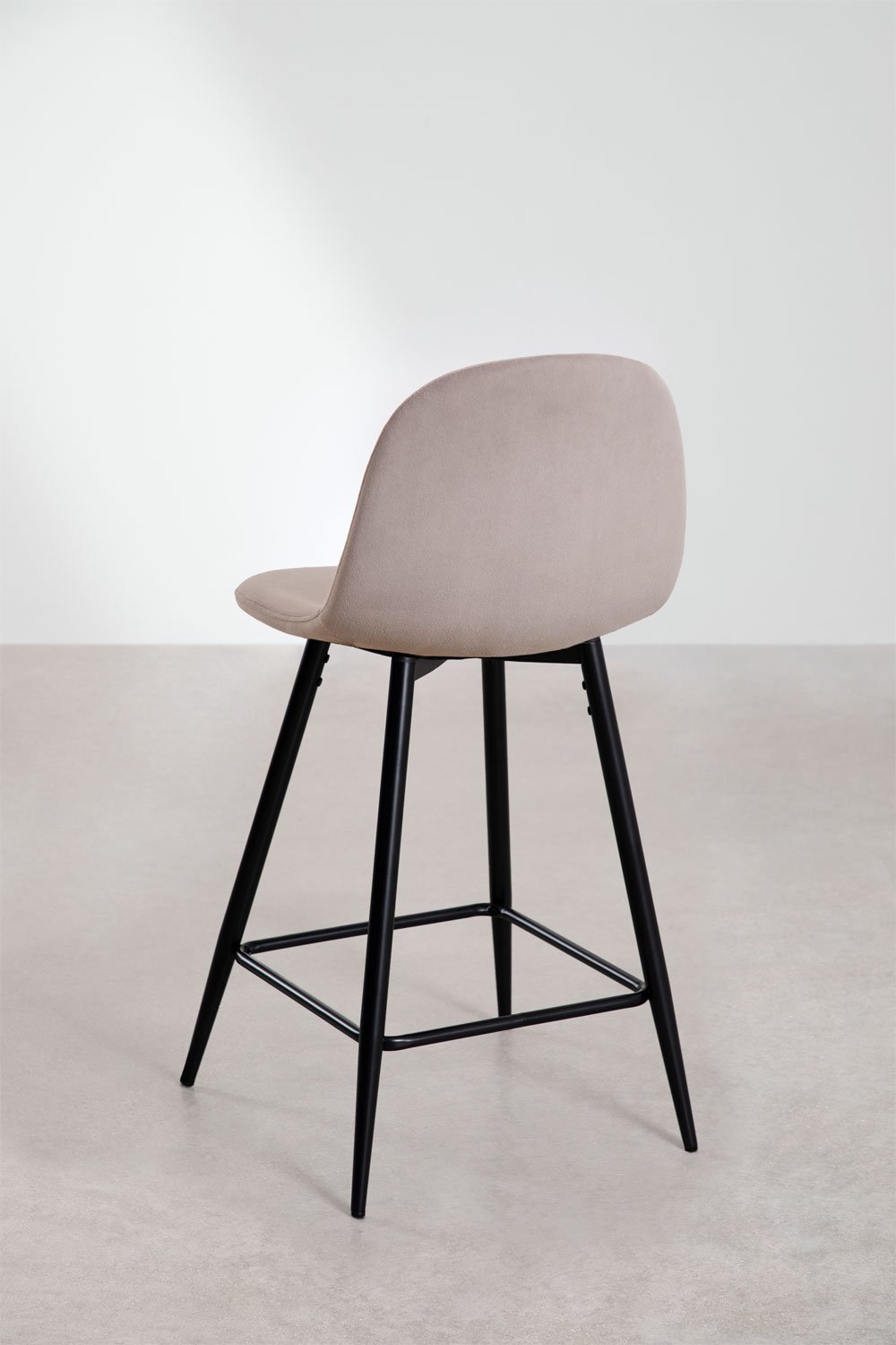 Pack de 2 tabourets hauts en velours Glamm, image de la galerie 3