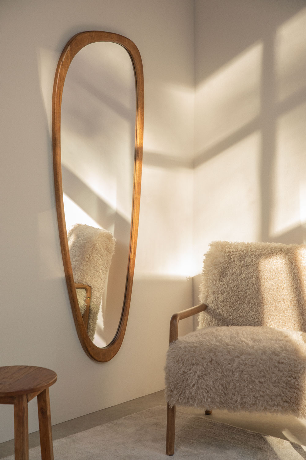Miroir Mural 120x60 Cm Chêne Rustique – Cadre Bois Made In Italy – Installation Horizontale Ou Verticale – Qualité Premium