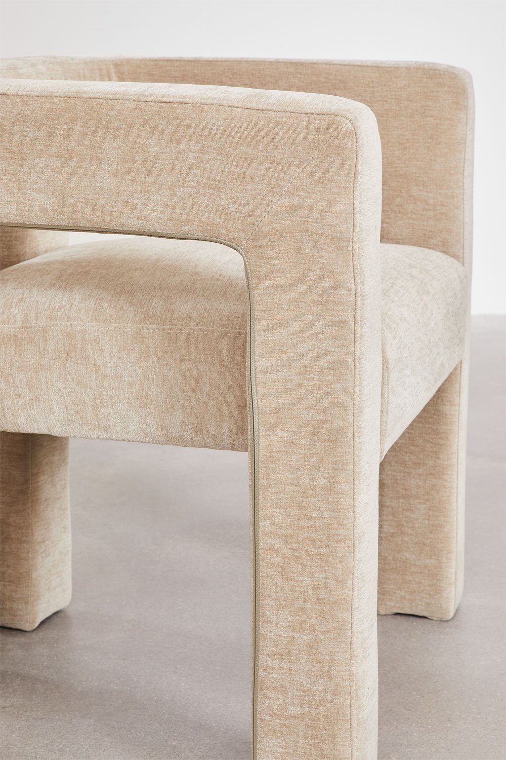 Pack de 4 chaises de salle à manger rembourrées Liara avec accoudoirs, image de la galerie 7