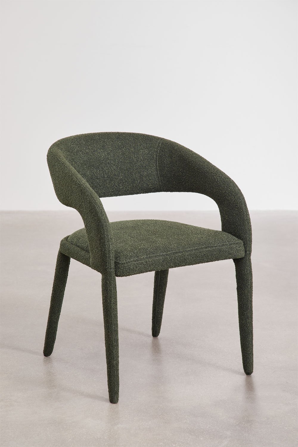 Chaise de salle à manger en tissu à boucle Arazeina, image de la galerie 1