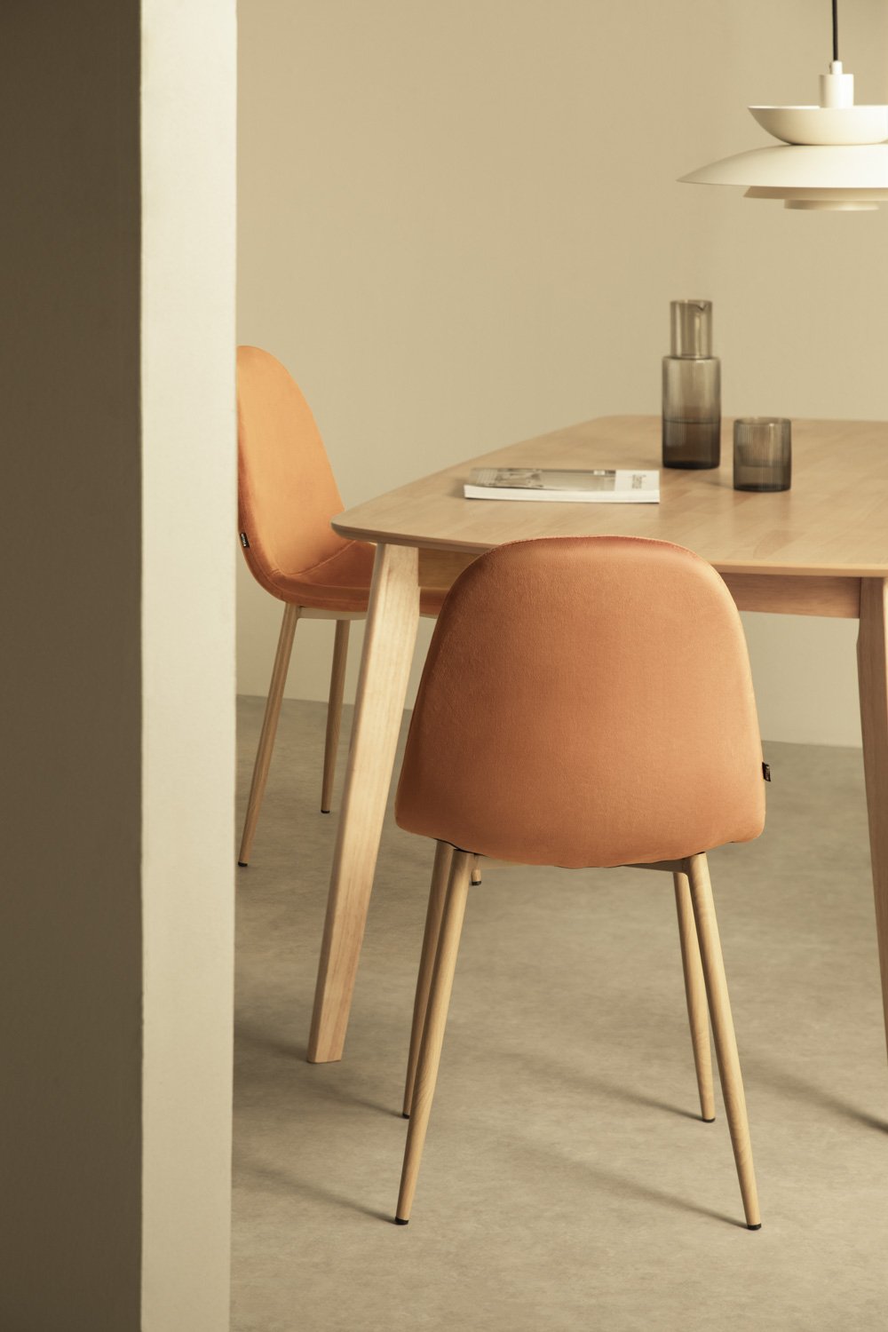 Chaise de salle à manger en velours Glamm, image de la galerie 1