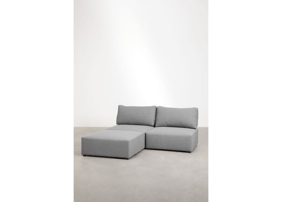 Canapé modulable 2 pièces avec pouf Kata