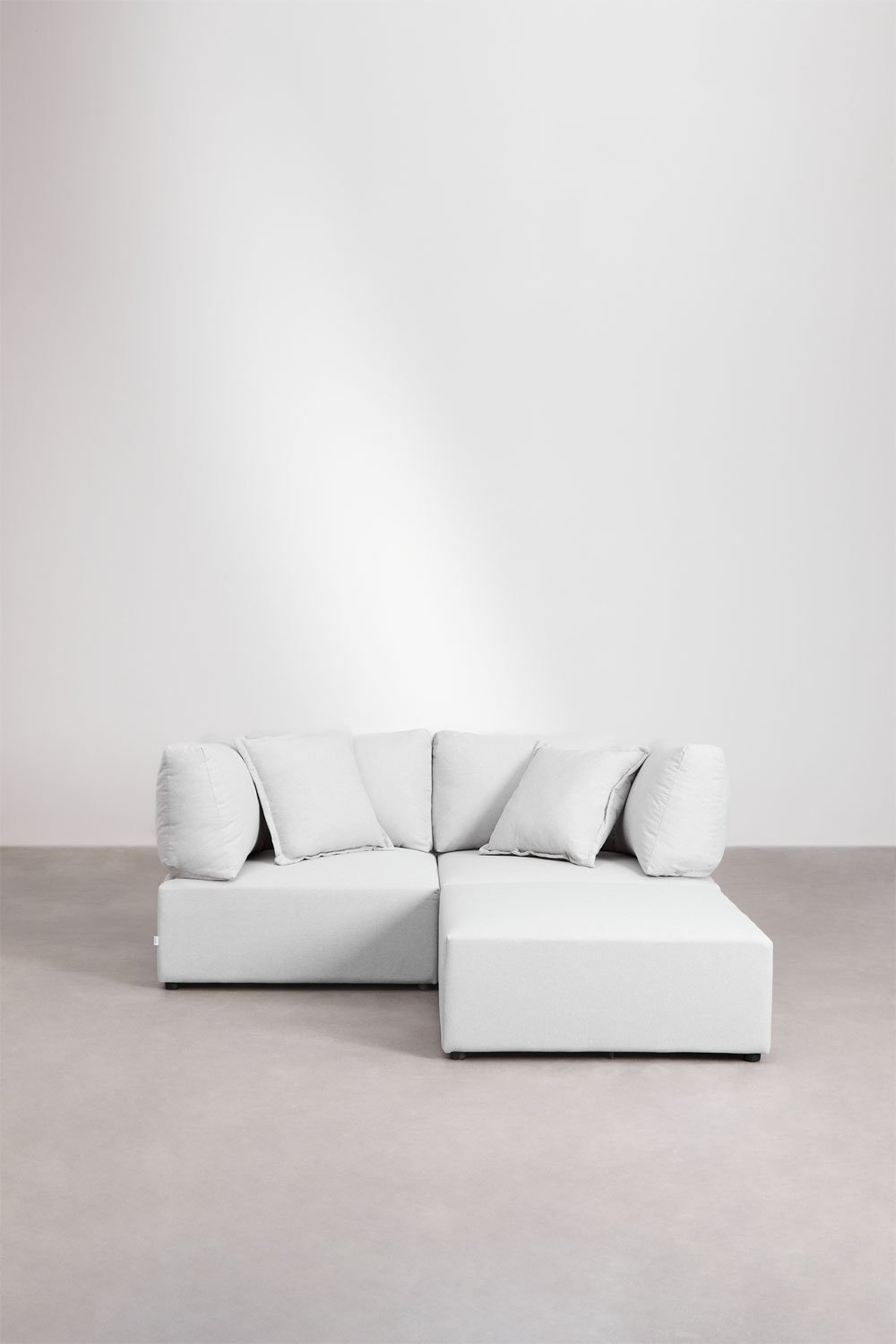 Canapé modulable 2 pièces avec 2 fauteuils d'angle et pouf Kata , image de la galerie 3
