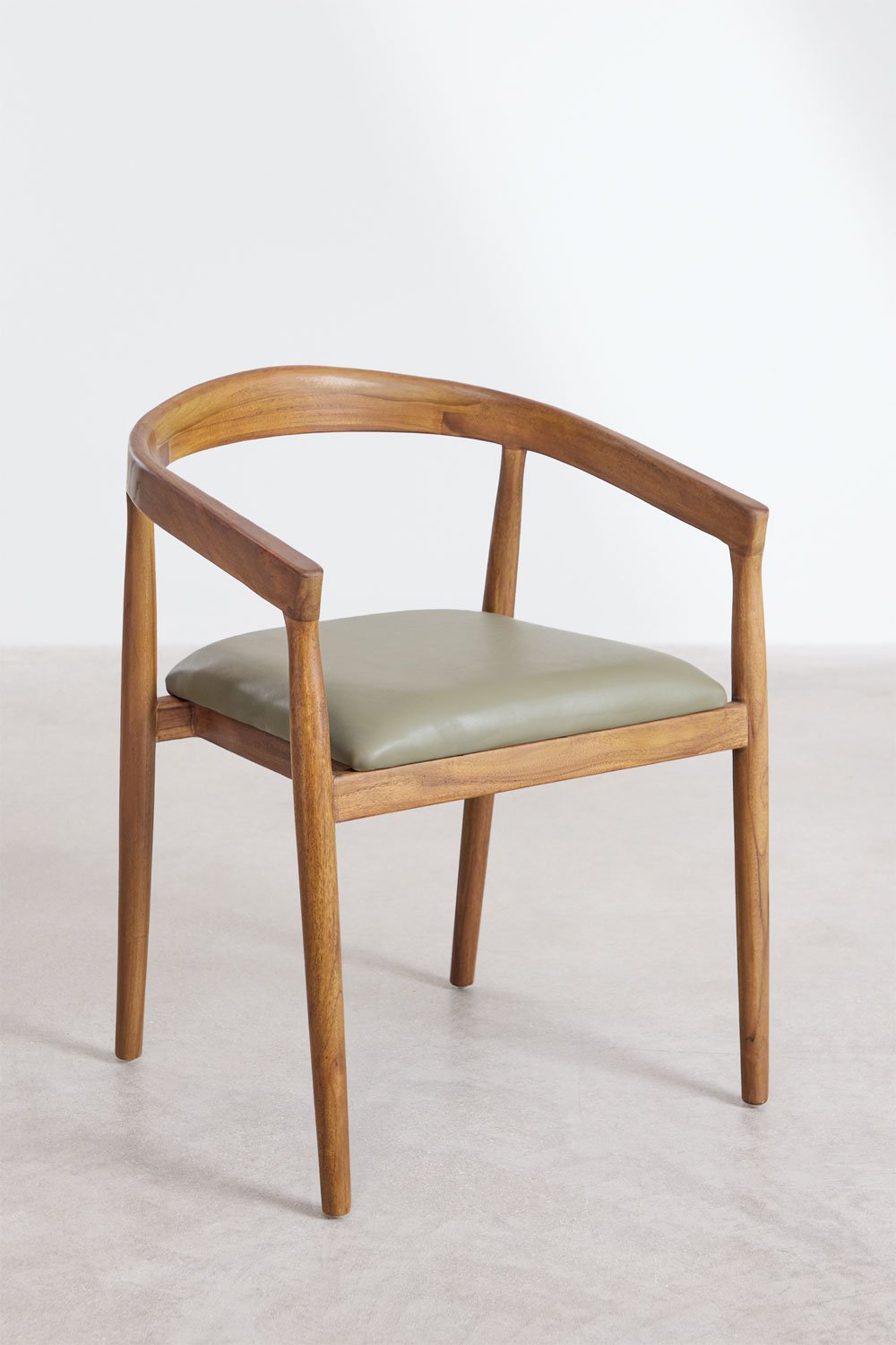 Chaise de salle à manger en cuir Visby, image de la galerie 2