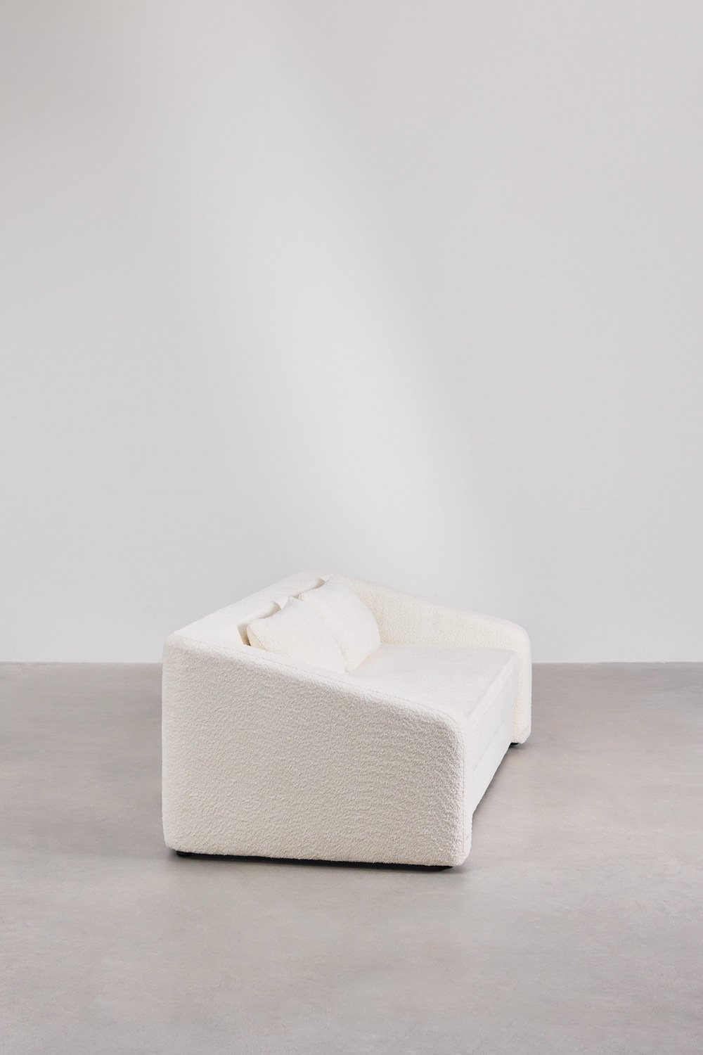 Canapé lit 3 places Dalila en tissu bouclé, image de la galerie 6