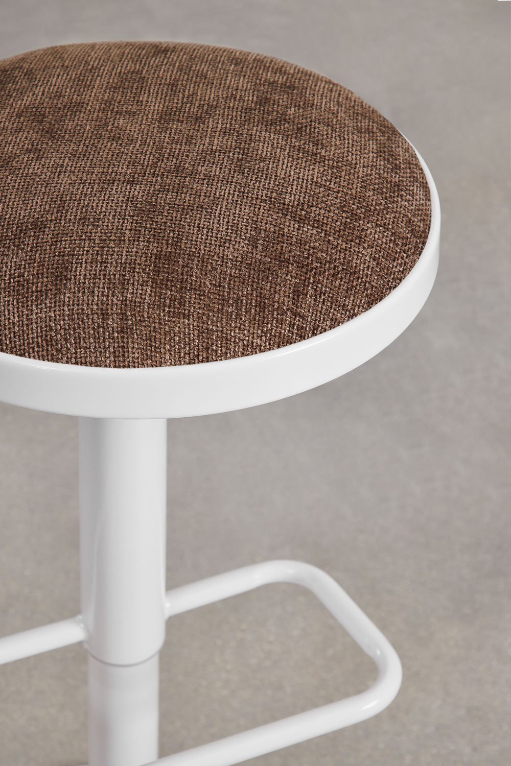 Tabouret haut réglable Igarasi en métal et tissu, image de la galerie 4