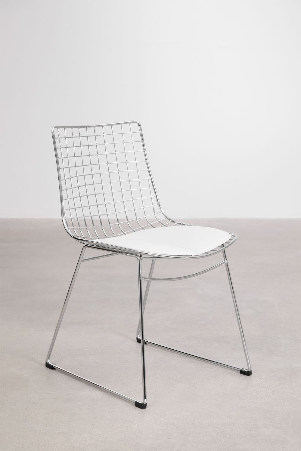 Chaise de salle à manger en acier et simili cuir Renee, image de la galerie 2