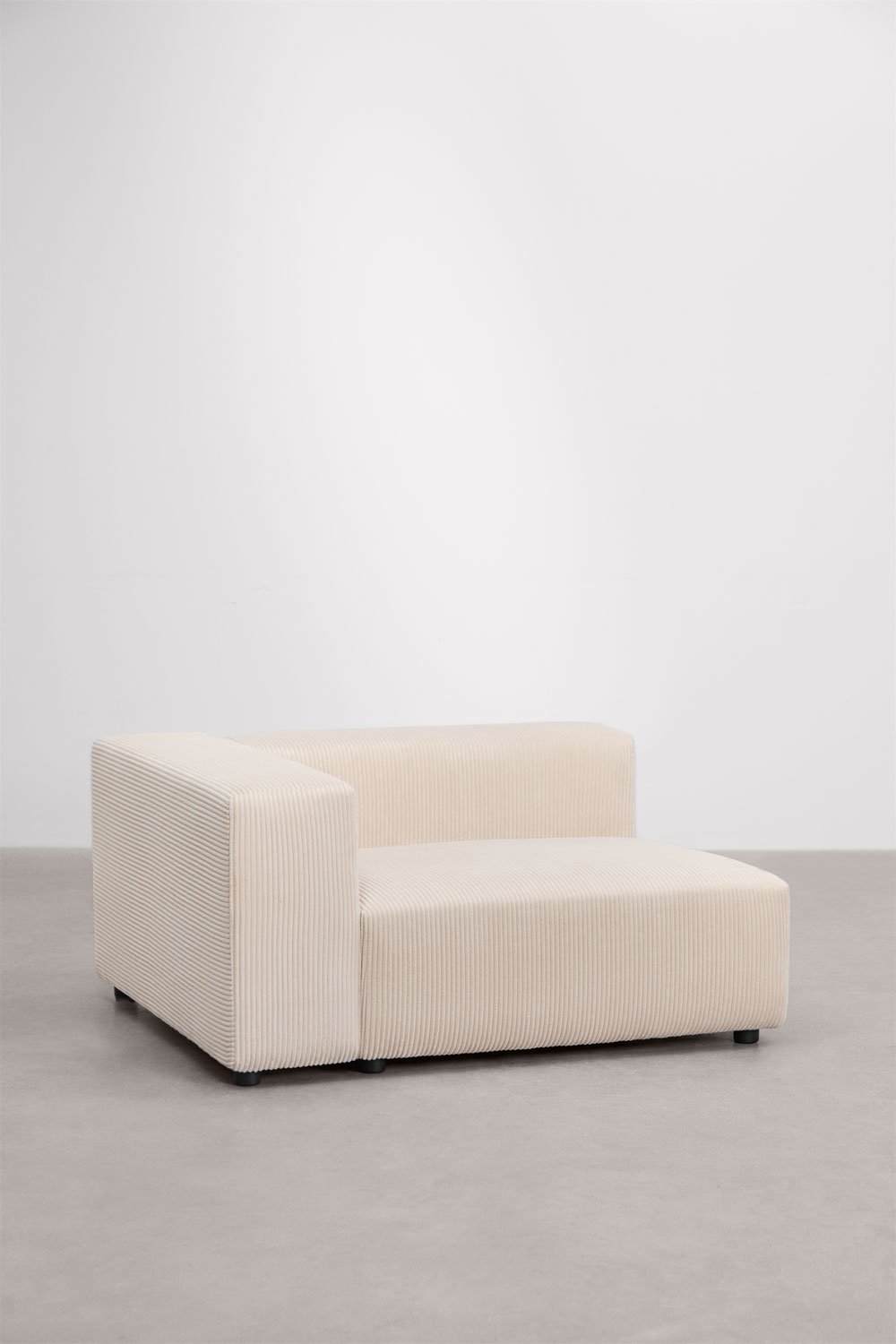 Module d'angle gauche 135x113 cm avec accoudoir haut pour canapé modulaire Bruna, image de la galerie 1