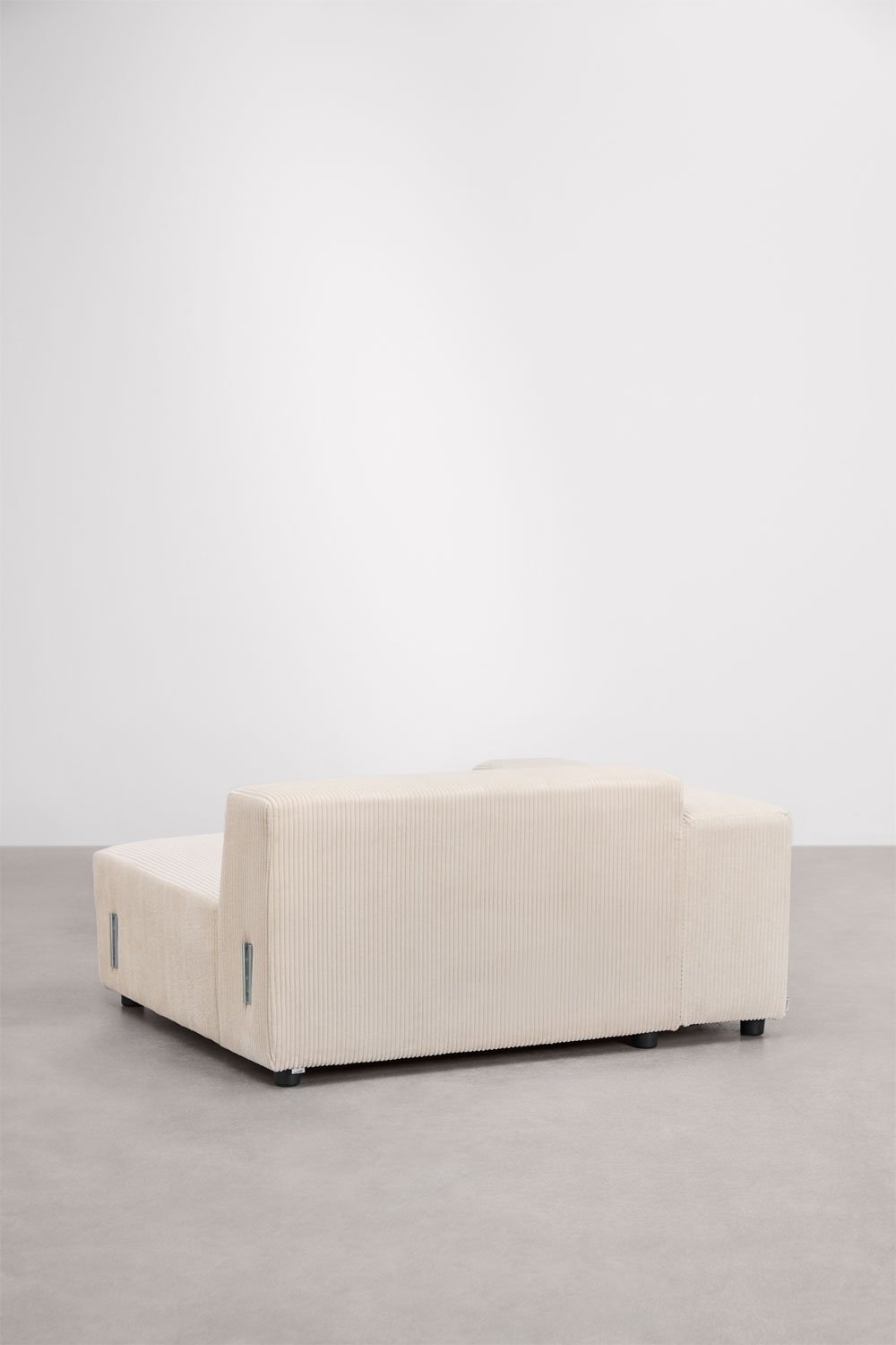 Module d'angle gauche 135x113 cm avec accoudoir bas pour canapé modulaire Bruna, image de la galerie 4