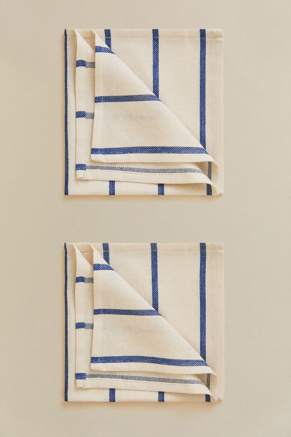 Lot de 2 serviettes en coton Gracilis, image de la galerie 2