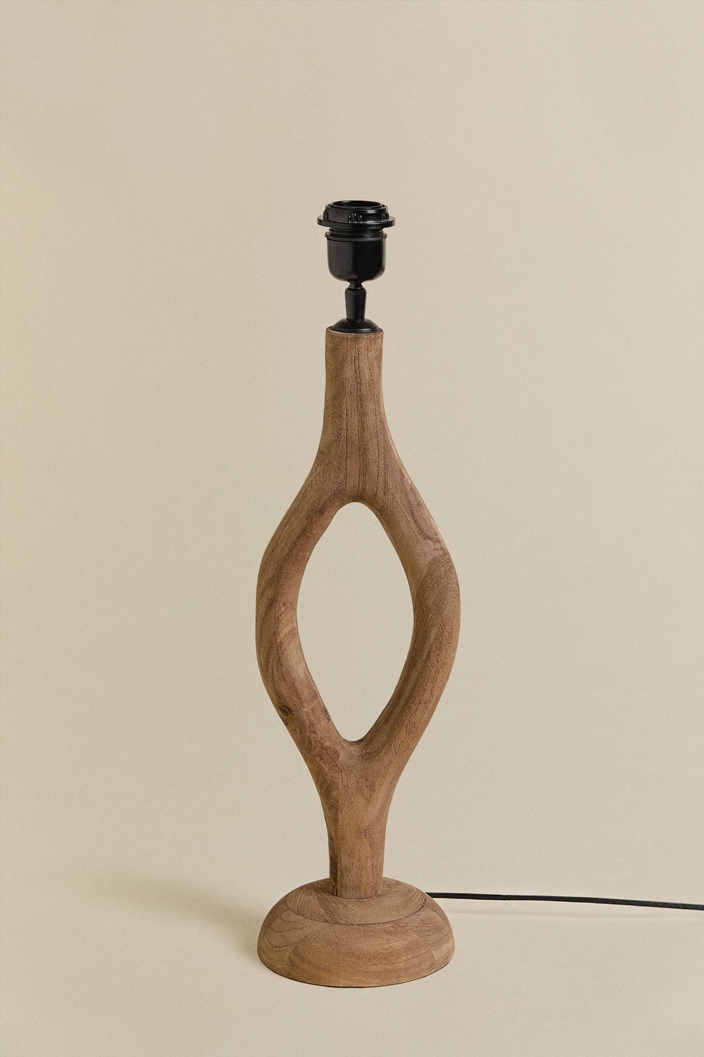 Base pour lampe de table ↑45 cm en bois de manguier Gracia, image de la galerie 1