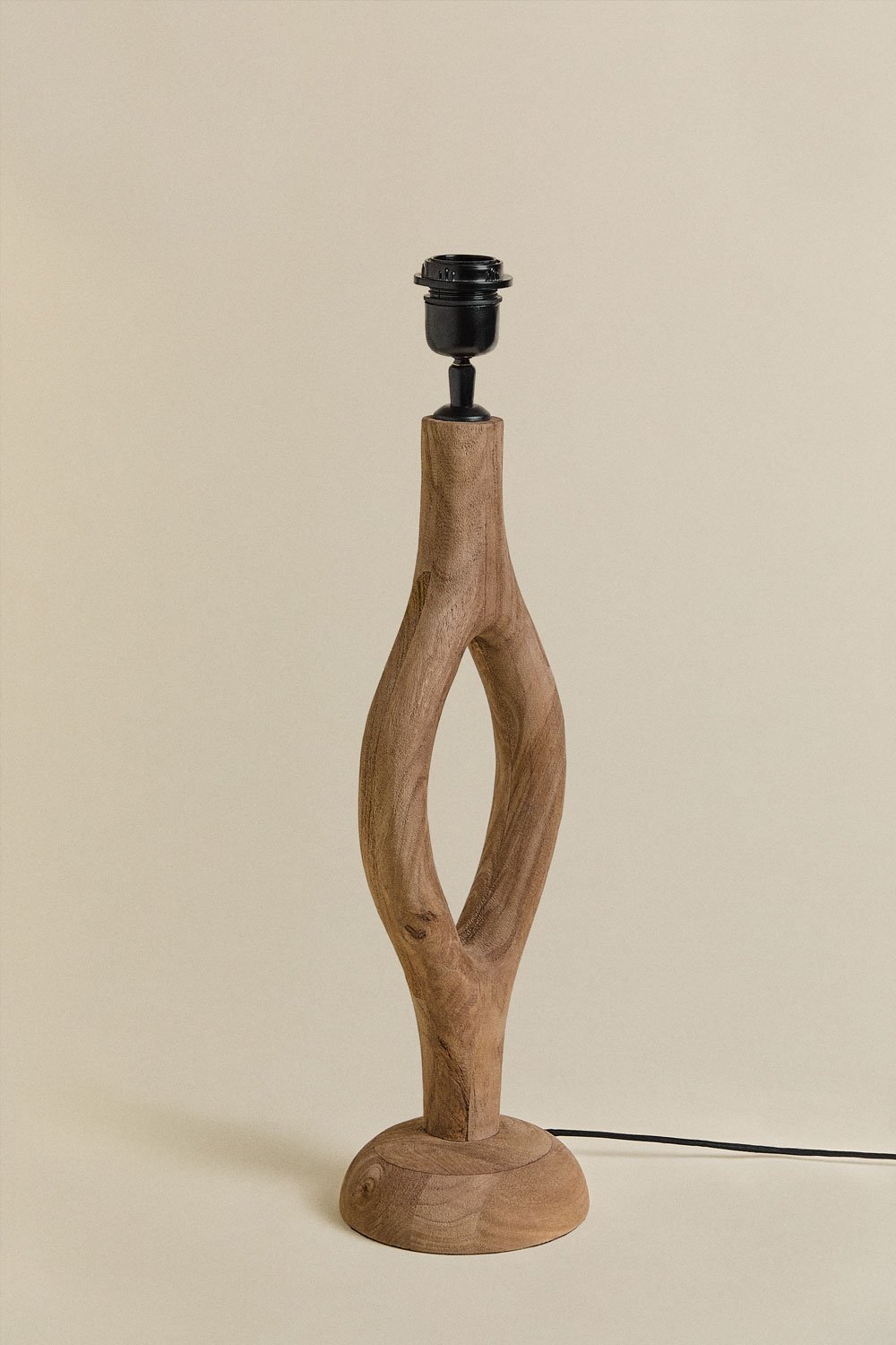 Base pour lampe de table ↑45 cm en bois de manguier Gracia, image de la galerie 2