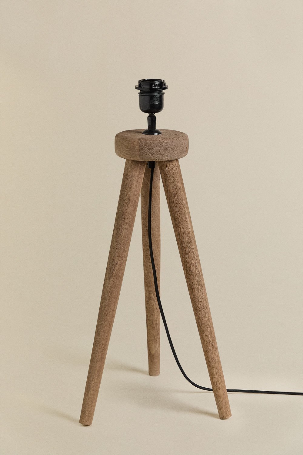 Base de lampe de table ↑40 cm en bois de manguier Simona, image de la galerie 1