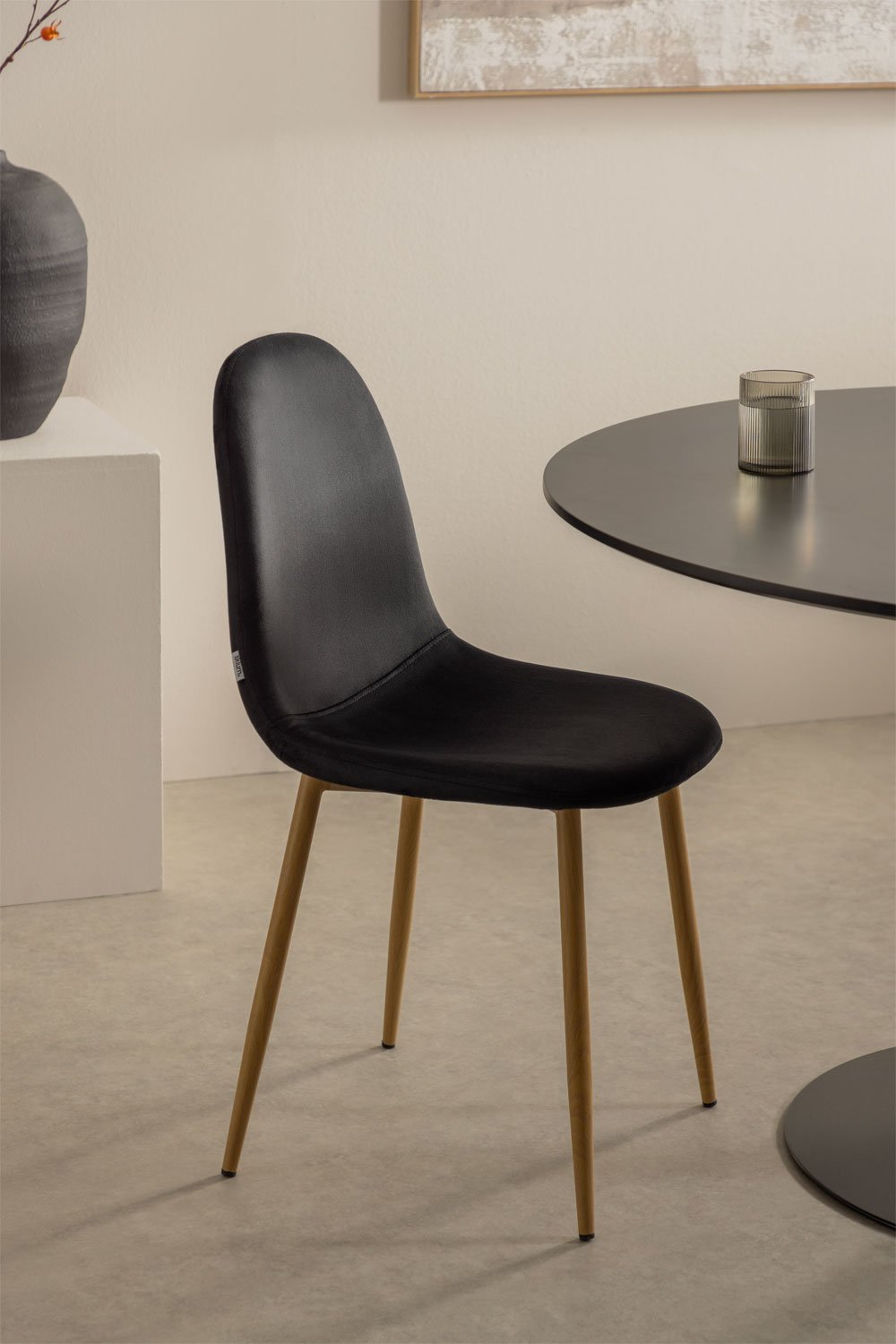 Chaise de salle à manger en velours Glamm, image de la galerie 1