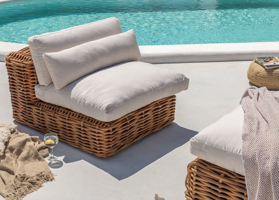 Chaise de jardin en rotin Milu