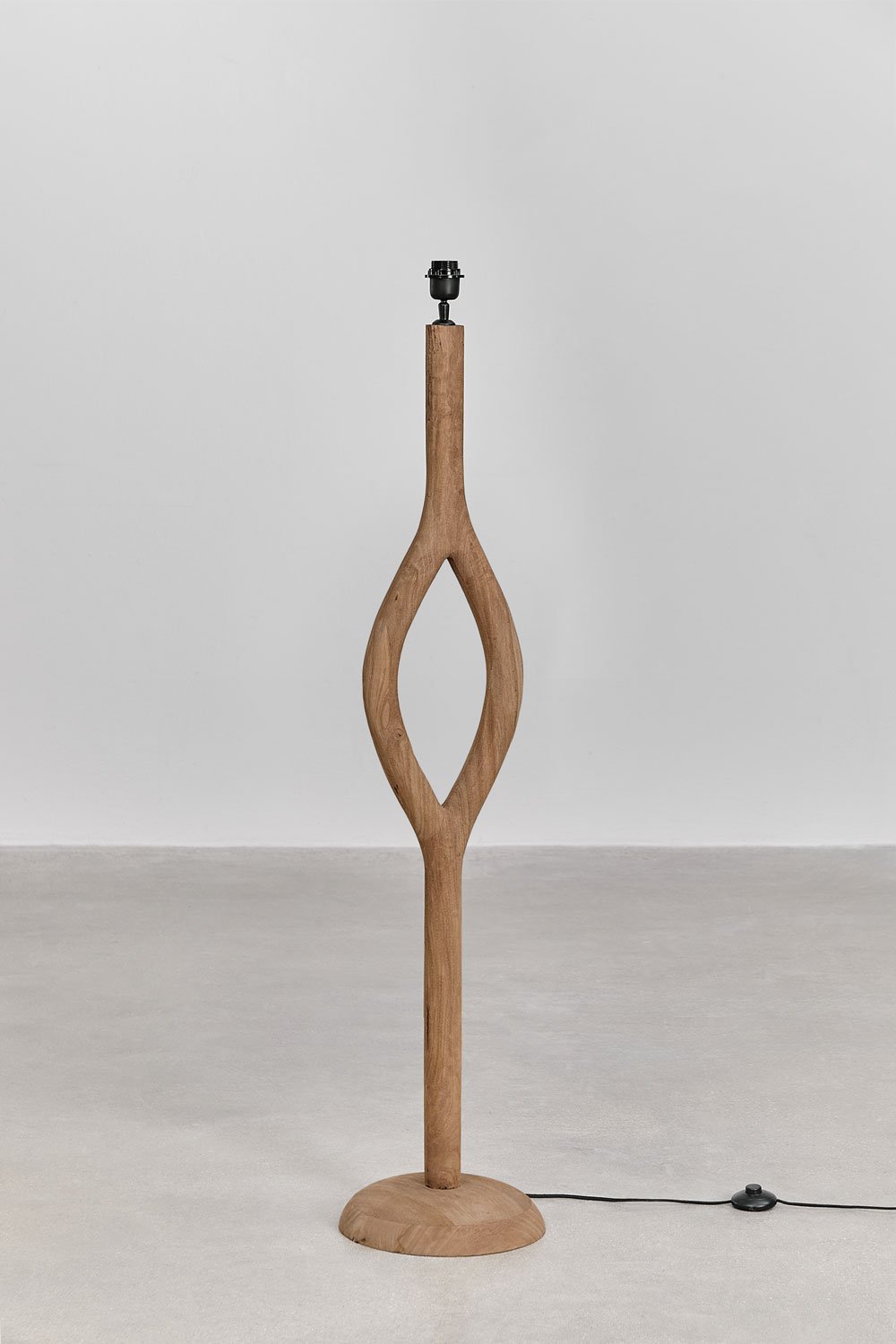 Base pour lampadaire ↑130 cm en bois de manguier Gracia, image de la galerie 1