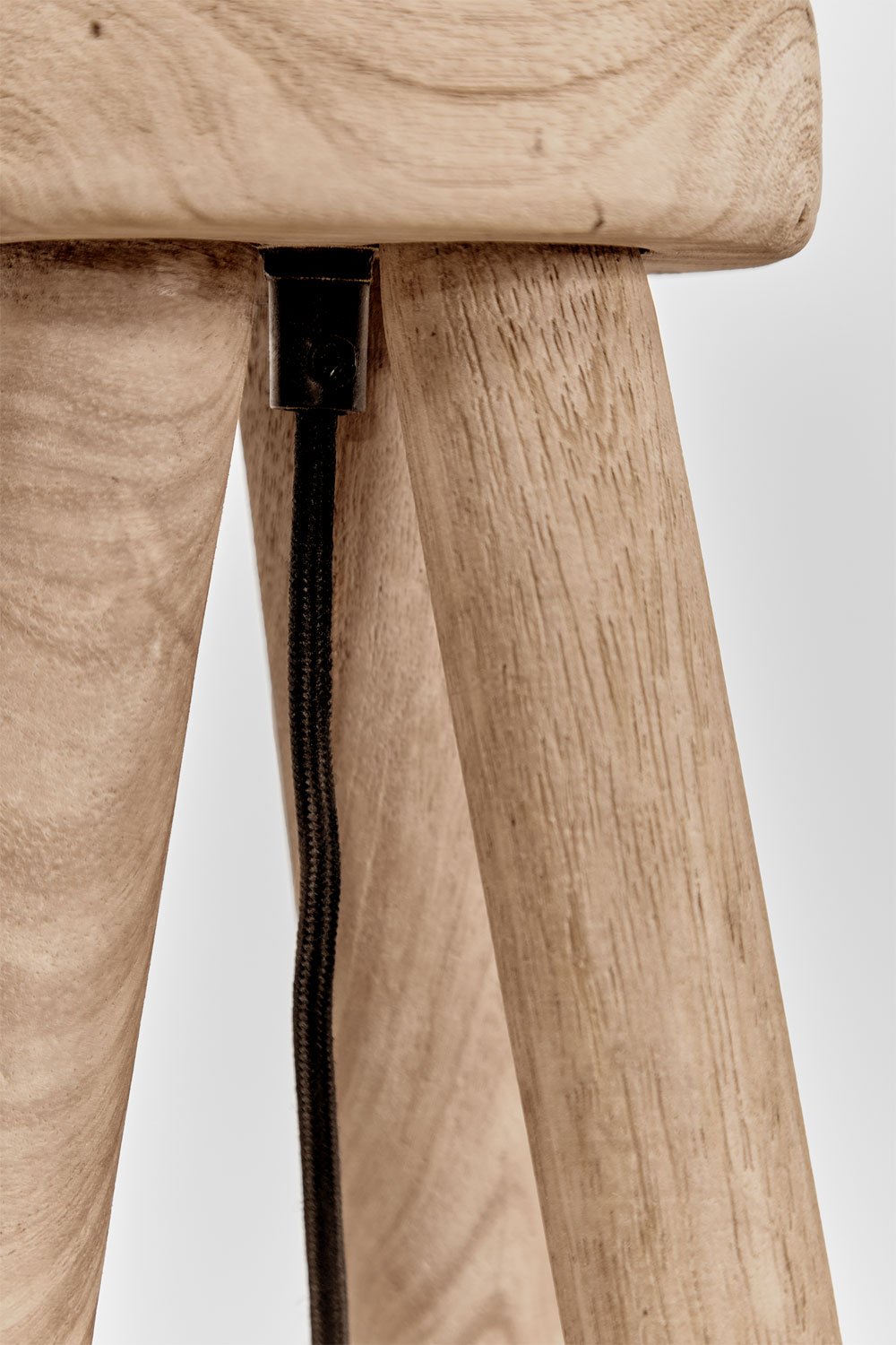 Base pour lampadaire ↑120cm en manguier Simona, image de la galerie 3