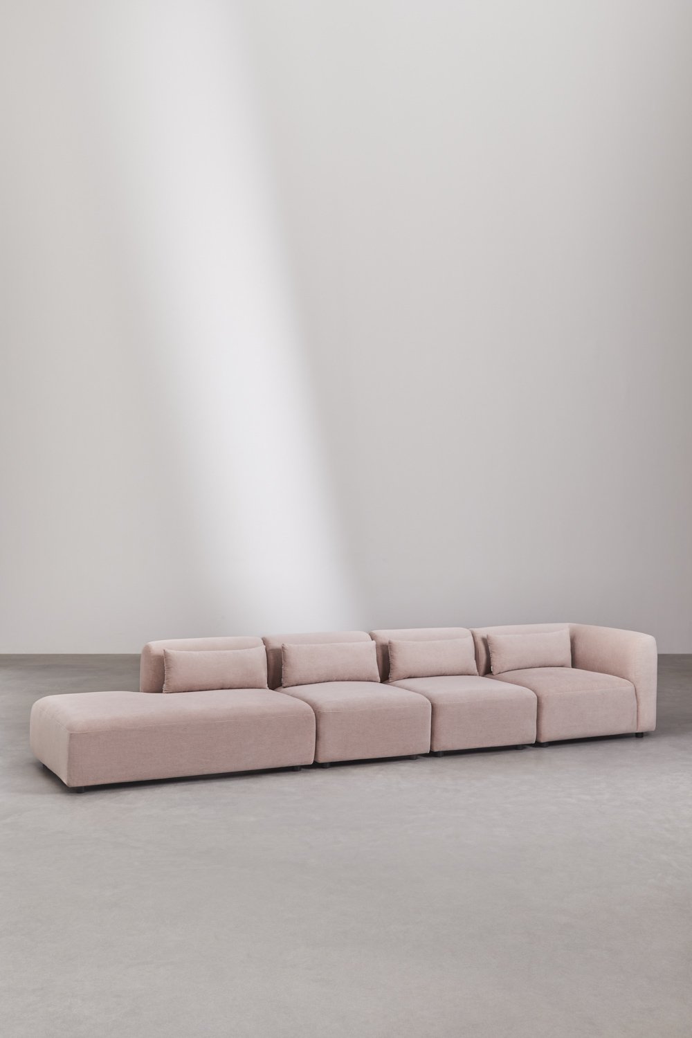 Canapé d'angle modulaire 4 pièces Fogler avec méridienne gauche, image de la galerie 1