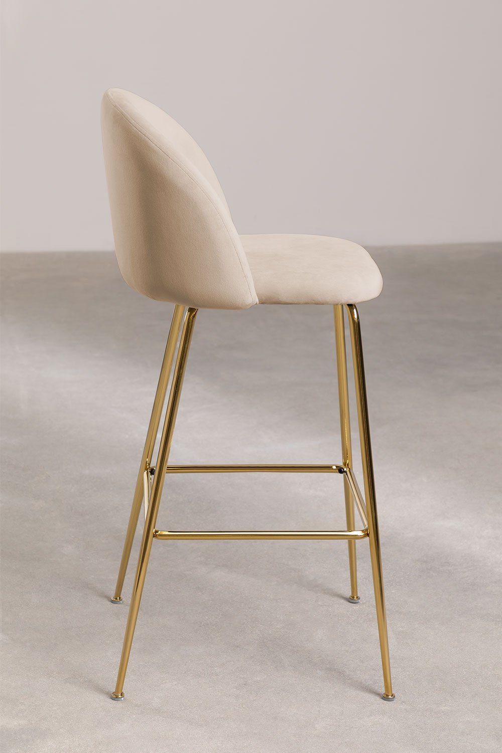 Pack de 2 tabourets hauts en velours Kana Design, image de la galerie 2